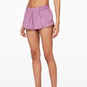 Size 4 purple lululemon hotty hot shorts 2”